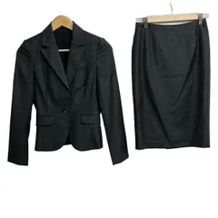 ANAYI(アナイ) スカートスーツ レディース美品  - ダークグレー×グレー ストライプ/3点セット