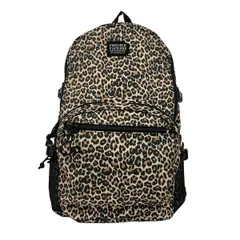 FREDRIK PACKERS(フレドリック パッカーズ) リュックサック - ベージュ×黒×ライトブラウン 豹柄