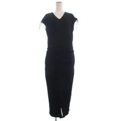 シップス エニィ SHIPS any ノースリーブワンピース ロング丈 黒 ブラック F