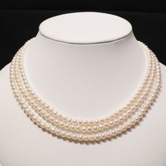 タイムセール ！照り最高ベビーパールロングネックレス5mm～5 