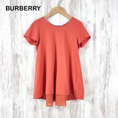 BURBERRY BLUE LABEL バーバリーブルーレーベル ホースロゴ刺繡 バックリボン チェック 切替 フレア 半袖 チュニック オレンジのサムネイル