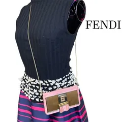 フェンディ　FENDI　CHAOS　コラボ　ピンクサテンゴールド　iPhone11pro　ショルダーストラップ付専用ケース　ショルダーポーチのサムネイル