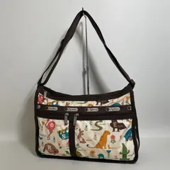 2603-91｜レスポートサック ショルダーバッグ ダークブラウン 動物柄