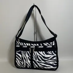 2603-93｜レスポートサック ショルダーバッグ ナイロン ブラック ゼブラ柄