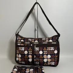 2603-94｜レスポートサック ショルダーバッグ ダークブラウン 花柄