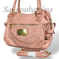 【MY0442】Samantha Vega サマンサヴェガ 2way トートバッグ ショルダーバッグ レザー ピンク 肩掛け 手提げ 斜め掛け レディース