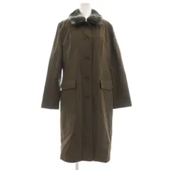 ハロッズ Harrods コート 2 カーキ ロング丈 ライナー付き フラップポケット /ML ■GY06のサムネイル