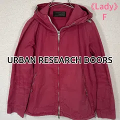 URBAN RESEARCH DOORS マウンテンパーカー 赤 コットン100% フードジャケット 軽アウター
