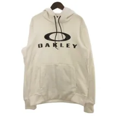 オークリー OAKLEY パーカー 長袖 プルオーバー 裏起毛 ロゴプリント 白 ホワイト L