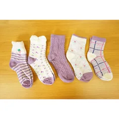 【新品 未使用】 5足セット 靴下 キッズ 薄手通気性 子供 靴下ショートくつした ソックス  女の子 キッズ 涼しい 蒸れにくい 小学生 保育園 幼稚園 子ども  入学式 [ネコポス]