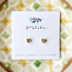 ハート ゴールドルチルクォーツ 金継ぎ ピアス ノンホールピアス イヤリング 天然石 ゴールド 金 小ぶり 小さい 極小 シンプル ギフト プレゼント 誕生日 贈り物 クリスマス 母の日 バレンタイン