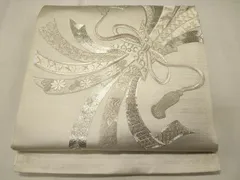 平和屋着物◎中国三大刺繍　相良刺繍　駒刺繍　総刺繍　太鼓柄袋帯　束ね熨斗文　正絹　逸品　CABE8032oy