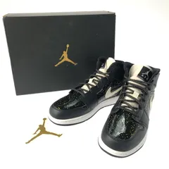 【中古】【レディース】NIKE ナイキ AIR JORDAN 1 MID SE GS BLACK SPECKLE GLITTER AV5174-001 エア ジョーダン 1 ミッド スニーカー 靴【166-250204-na-07-TAG】