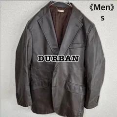 DURBAN フェイクレザー テーラードジャケット ブラウン Sサイズ 軽量 高級感のサムネイル