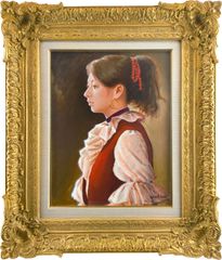 真作 松田 穣画家 1973年油絵 作品名「ばるーん 」 - メルカリ