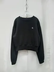 Calvin Klein ブラック クロップド スウェット XS