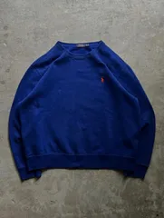 Polo Ralph Lauren クルーネックスウェット ポニー刺繍 ブルー XL
