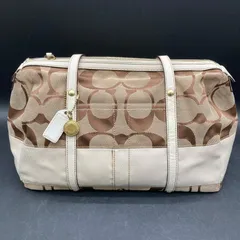 𝓐178 COACH シグネチャー　 ストライプ サッチェル