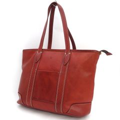 3F 本革 Amhara レザー トートバッグ 赤 ヴィンテージ A4収納可 - メルカリ