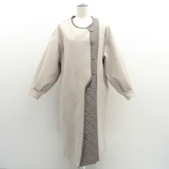 notch. / ノッチ ◆ノーカラーコート/キルティング切替/ベージュ/サイズM 366-NT630 【レディース/ガールズ/LADY/女性/婦人】 レディースファッション【中古】 のサムネイル