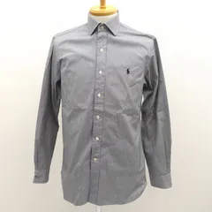POLO RALPH LAUREN ◆長袖シャツ/ストライプ/グレー/サイズ15 1/2(M) 712573482001 【メンズ/MEN/男性/ボーイズ/紳士】 メンズファッション【中古】 