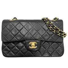 【在庫一掃】 シャネル ショルダーバッグ レディース マトラッセ23 ダブルチェーン ダブルフラップ 肩掛け 斜め掛け ココマーク ターンロック CHANEL ラムスキン ブラック 黒 ゴールド金具【中古品】