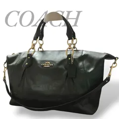 【MY0112】COACH コーチ トートバッグ ショルダーバッグ 2way ブラック 黒  斜め掛け 肩掛け レディース ファスナー ゴールド金具