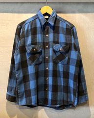 90’s FIVE BROTHER-L/S shirt-(size M) ファイブブラザー バッファローチェック 古着シャツ ネルシャツ ヘビーネル