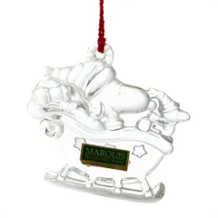 PEANUTS スヌーピー Crystal Sleigh Ride スレイ・ライド オーナメント 20cm クリア 50周年記念 ウッドストック MARQUIS【中古】のサムネイル