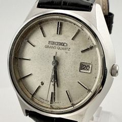 SEIKO 48クォーツ 腕時計 梨地シルバー文字盤 稼動品 極美品4803