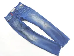 REPLAY リプレイ ダメージ加工 ボタンフライ デニムパンツ size29/紺 ■■ メンズ