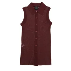 ジャンポールゴルチエ クラシックJean Paul GAULTIER CLASSIQUE パワーネットノースリーブシャツ ボルドー48のサムネイル