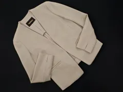 PAUL STUART ポールスチュアート ウール混 Vネック ノーカラー ジャケット size4/ベージュ ■◇ レディース