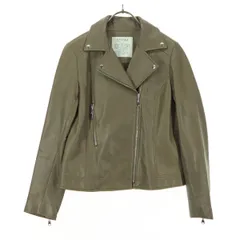 NEMIKA by Lellian ネミカバイレリアン 長袖 レザー ダブルライダースジャケット 0 ブラウン 羊革 レディース 古着