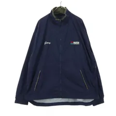 OUTER BOUNDARY アウターバウンダリー 刺繍 長袖 ジップジャケット L/G ネイビー メンズ 古着
