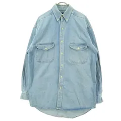 GAP ギャップ 90s オールド 長袖 デニムシャツ S ブルー メンズ 古着