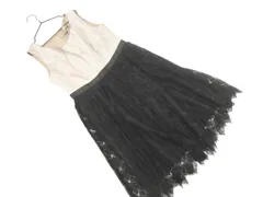 Jewel Changes ジュエルチェンジズ ユナイテッドアローズ レース 結婚式二次会 ドレス ワンピース size36/ベージュx黒 ■■ レディースのサムネイル