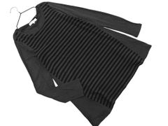 自由区 ボーダー カットソー size38/グレー ■◇ レディース