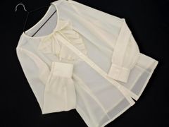 NEWYORKER ニューヨーカー リボン フリル ブラウス シャツ size9R/アイボリー ■◇ レディース