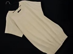 Zucca ズッカ ウール100％ 半袖 ニット セーター sizeM/アイボリー ■◇ レディース