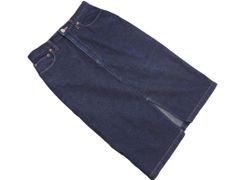INDIVI インディヴィ タイト デニムスカート size38/紺 ■◇ レディース