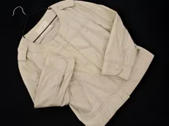 ef-de エフデ ジップアップ ノーカラー ジャケット size9/ベージュ ■◇ レディース