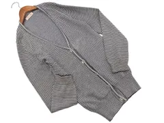 Spick & Span スピック＆スパン ボーダー 長袖 カーディガン 白ｘ紺 ■◇ レディース