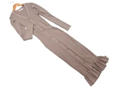 snidel スナイデル SWNO231041 フロントボタン ニット ワンピース sizeONE/モカ ■◇ レディース