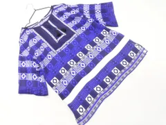 VIVIENNE TAM ヴィヴィアンタム 総柄 7分袖 チュニック ブラウス シャツ size0/紺 ■◇ レディースのサムネイル