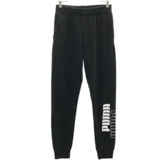 PUMA プーマ スウェットパンツ S ブラック メンズ 古着