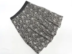23区 シフォン 総柄 フレア スカート size40/白ｘ黒 ■◇ レディース