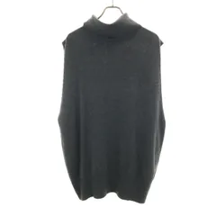 mizuiro ind ミズイロインド タートルネック ニットベスト チャコールグレー レディース 古着