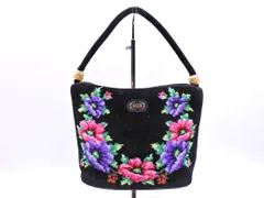 FEILER フェイラー 花柄 セミショルダー バッグ 黒 ■■ レディース