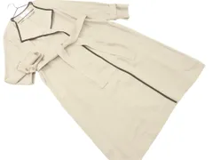 INED イネド ノーカラー コート size11/ライトベージュ ■◇ レディース